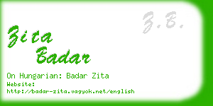 zita badar business card